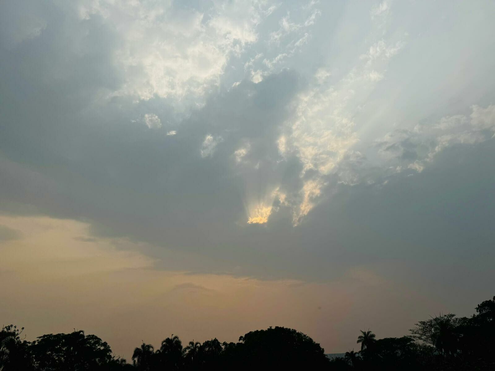 Imagem de compartilhamento para o artigo Segunda tem máxima prevista de 34ºC e chances de chuvas em Chapadão e Costa Rica da MS Todo dia